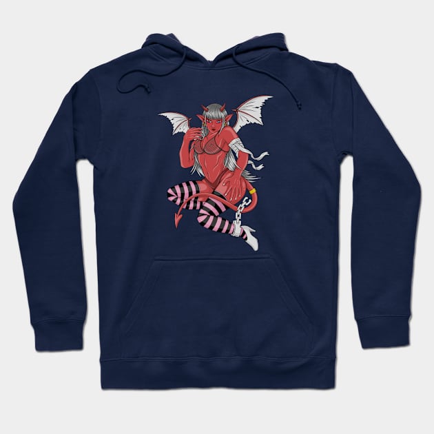 DEVIL Girl Hoodie by DMD Art Studio